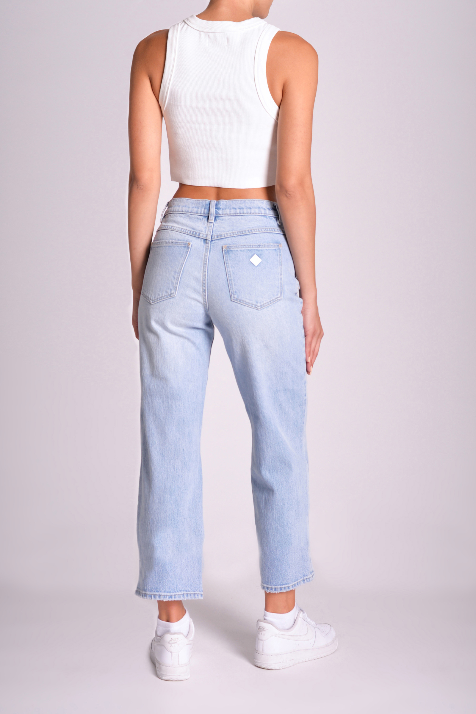Abrand Scout 95 Mid Straight Crop Blue Jeans – Beginning Boutique US