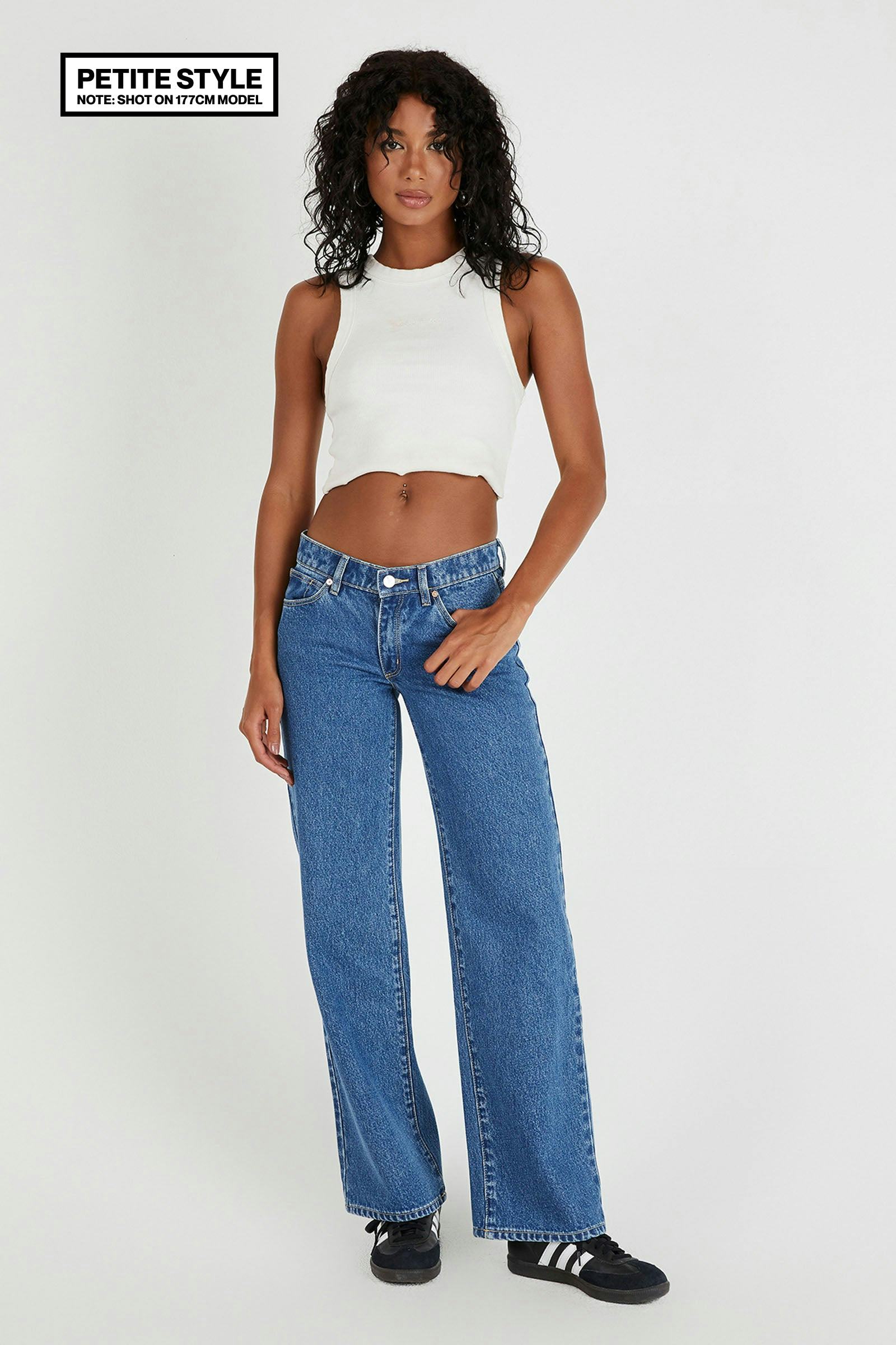 Women's Petite Jeans  Baggy, Straight, High-Waisted, Low-Rise