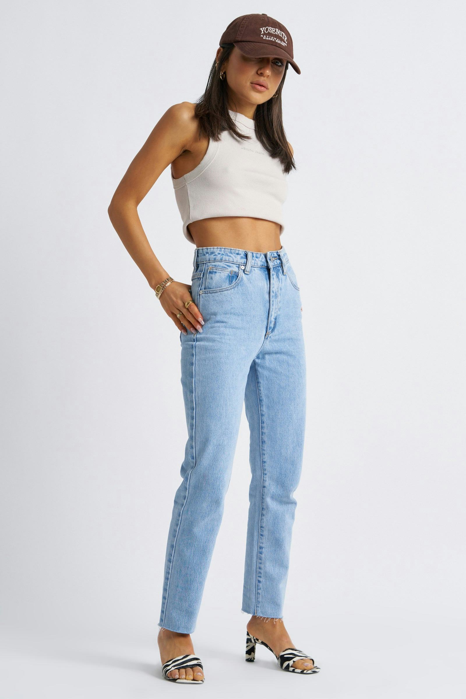 94 High Straight Petite Jeans in Walk Away Blue - Glue Store